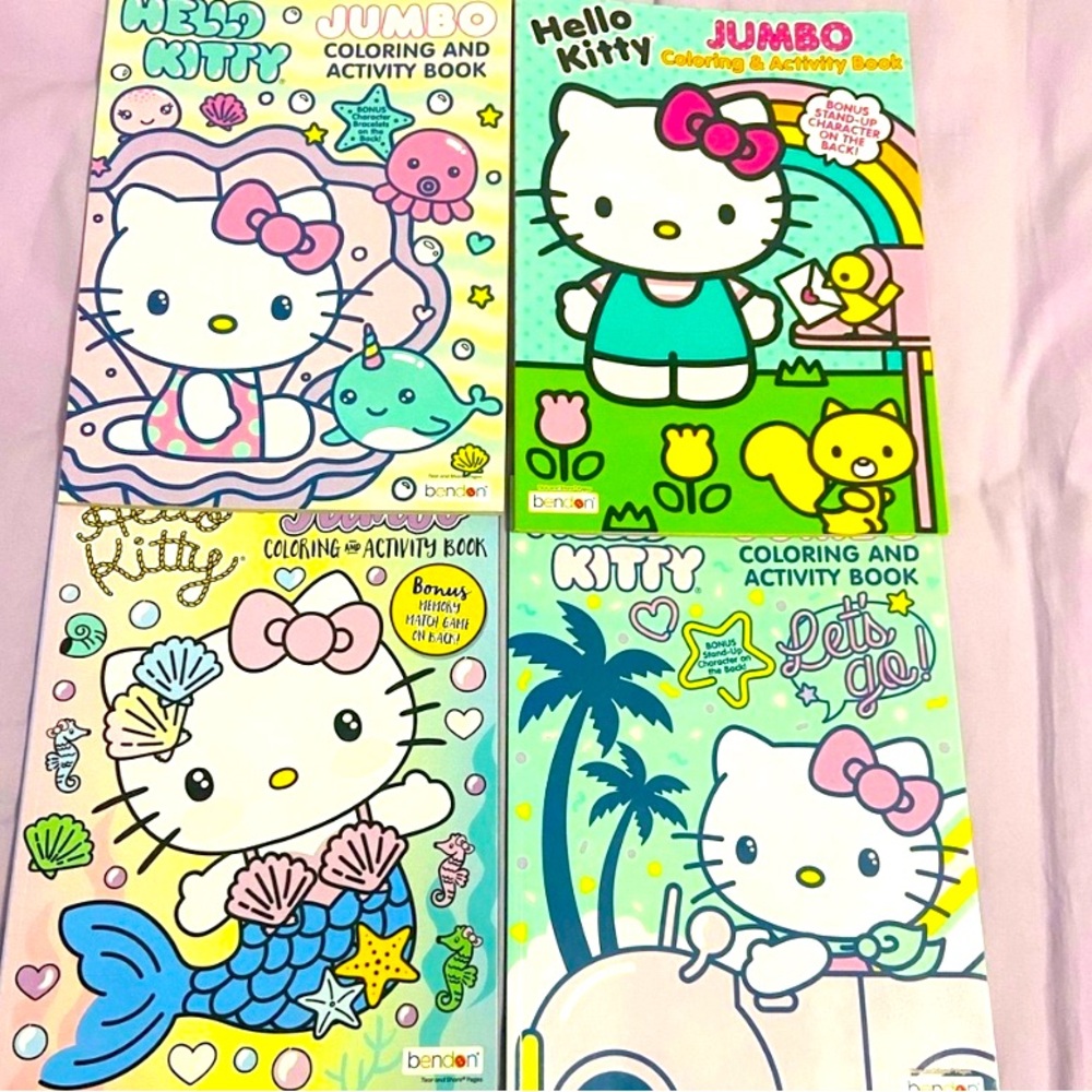 Hello Kitty Coloring Book Bundle (4) NWT - Picture 2 of 3